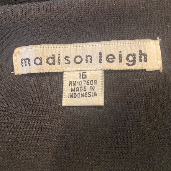 Madison Leigh women's plus size 16 sleeveless beaded black midi dress asymmetric - Picture 7 of 8